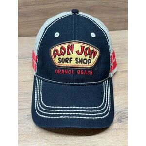 Ron Jon Surf Shop Orange Beach Alabama Mesh Snapback Trucker Hat Cap - Vintage